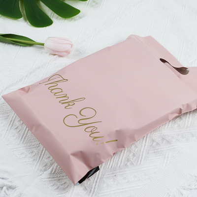40mm-50mm Bibir PE D2W Custom Biodegradable Poly Mailers Dengan Tangan