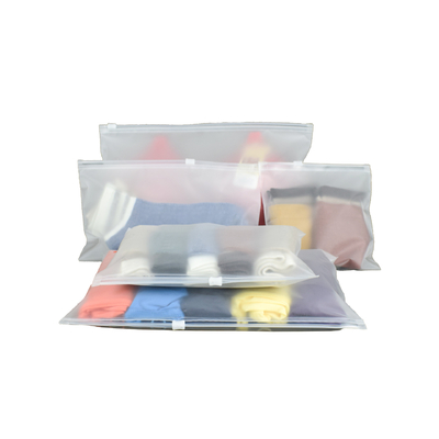 EVA D2W Biodegradable Custom Frosted Zipper Bags Pencetakan Layar / Pencetakan Gravure