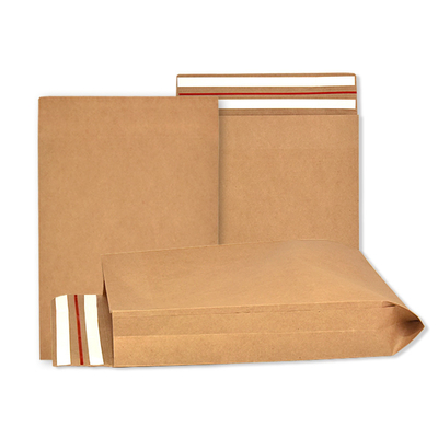 Logo personnalisé Enveloppe de courrier en papier kraft Sac de courrier en papier kraft brun recyclable