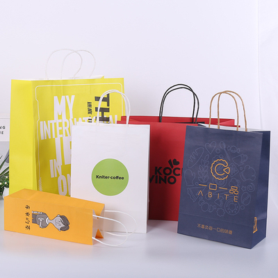 Kraft giấy White cardboard Custom logo túi giấy lụa màn hình da dây thừng hỗ trợ tùy chỉnh