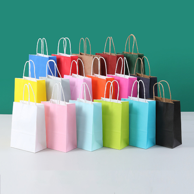 دستگیره پیچیده بسته های کاغذی چاپی 15*21*8cm 21*27*11cm 26*32*12cm