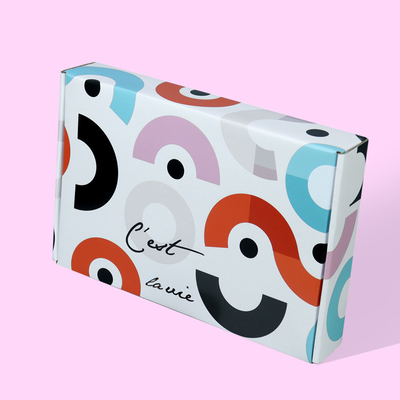 Personalização Impresso Caixas de papel dobrável colorido para presente surpresa