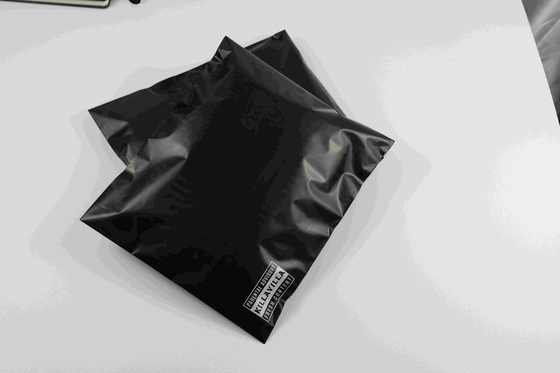 Tas Kurir Self-Sealing Biodegradable yang Disalin Secara Khusus Dalam Hitam