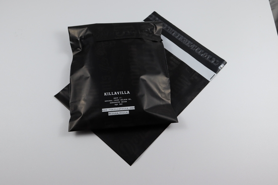 Tas Kurir Self-Sealing Biodegradable yang Disalin Secara Khusus Dalam Hitam