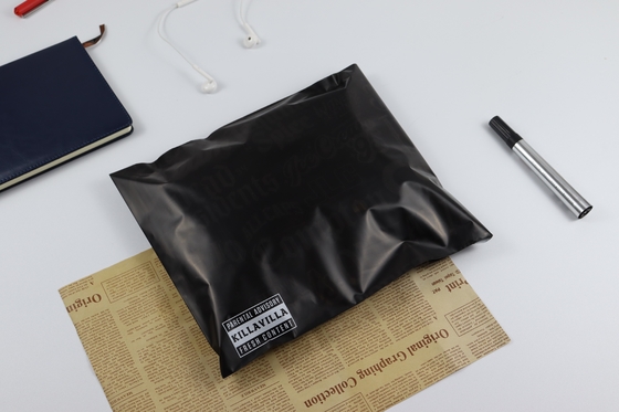 Tas Kurir Self-Sealing Biodegradable yang Disalin Secara Khusus Dalam Hitam