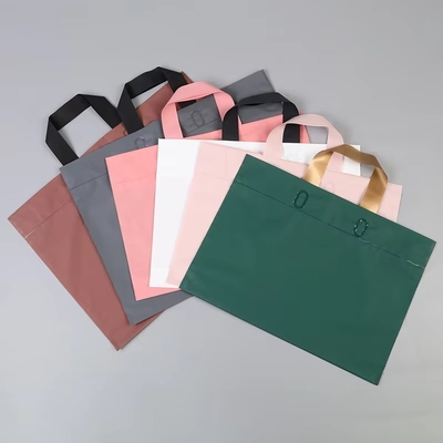 Bolsas de compras de soporte poliestampadas personalizadas con logotipo para ropa