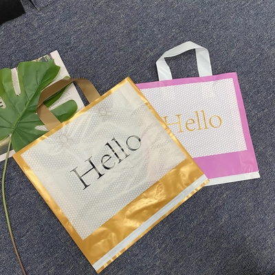 Logo tùy chỉnh in túi nhựa có dung lượng lớn với tay cầm để mua sắm